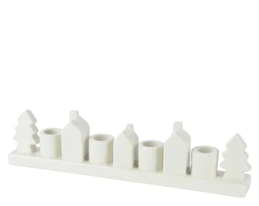 Candleholder Porcelain Retangle White