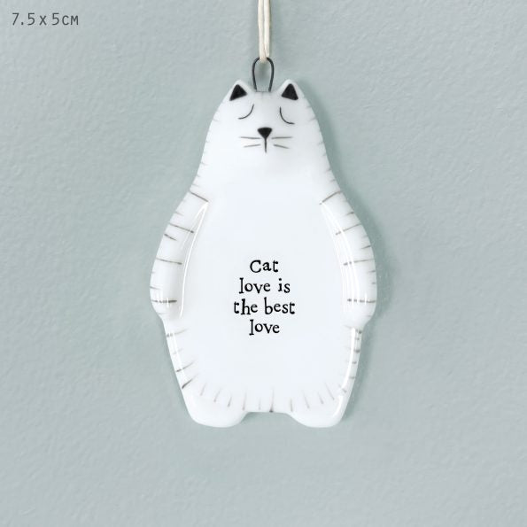 East Of India Cat Hanger Cat Love Is The Best Love