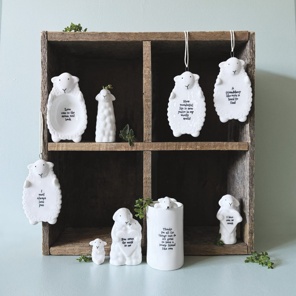 East of India Sheep Hanger "I Wool Always Love You"