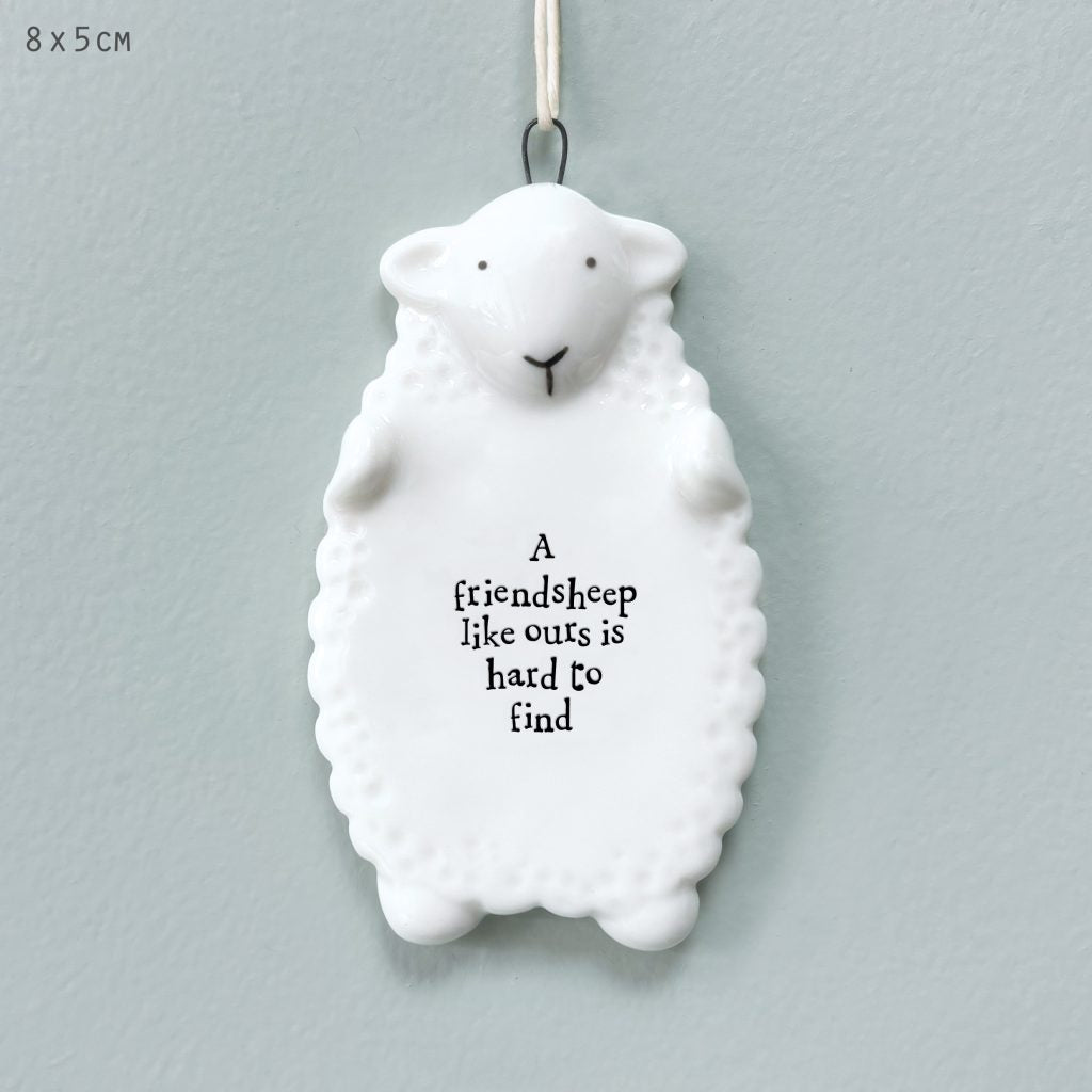 East of India Sheep Hanger "Friendsheep Like Ours"