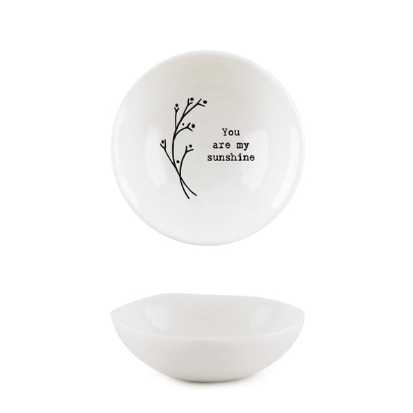 East of India Small Hedgerow Bowl "My Sunshine"