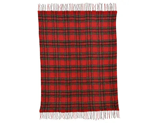 Decoris Throw Red Check 130cm x 170cm