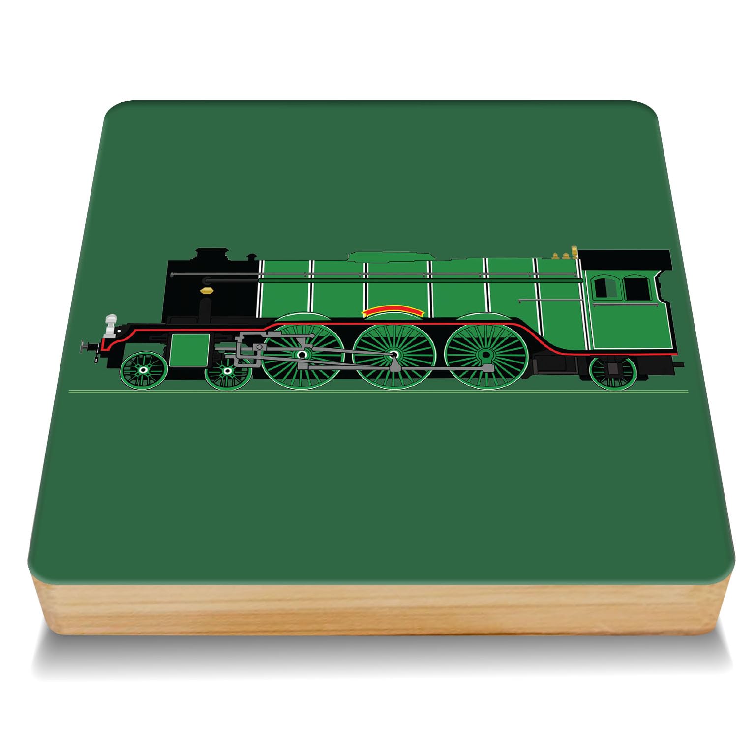 Coach House Flying Scotsman Bamboo Drinks Coaster (100x100x10)