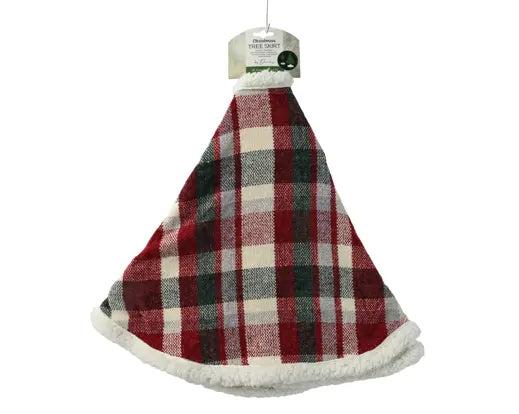 Decoris Tree Skirt Check Green & Red 100cm