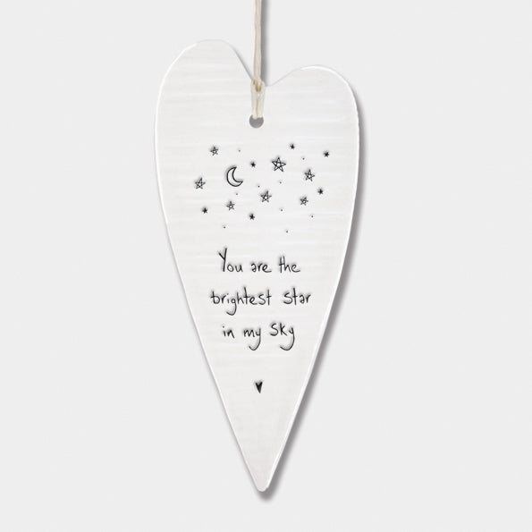 East of India Wobbly Long Heart "Brightest Star"