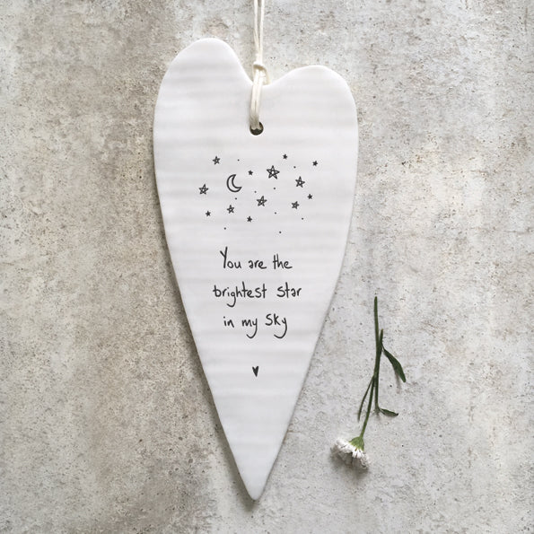 East of India Wobbly Long Heart "Brightest Star"