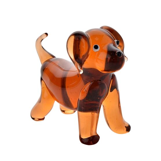 Stratton Objets d'art Miniature Glass Figurine - Dog