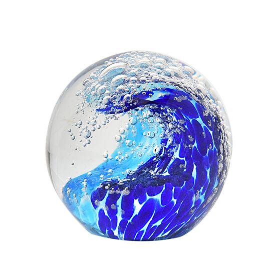 Stratton Objets d'art Glass Ornament - Ocean Wave Paperweight