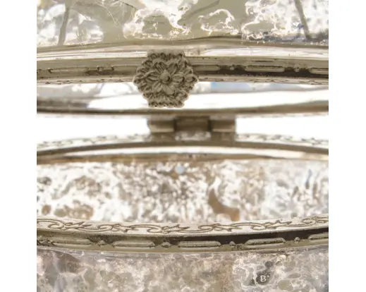 Heart Glass Antique Silver Tree Ornament