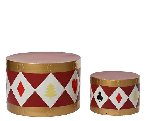 Kaemingk Drum Red/Gold Set Of 2