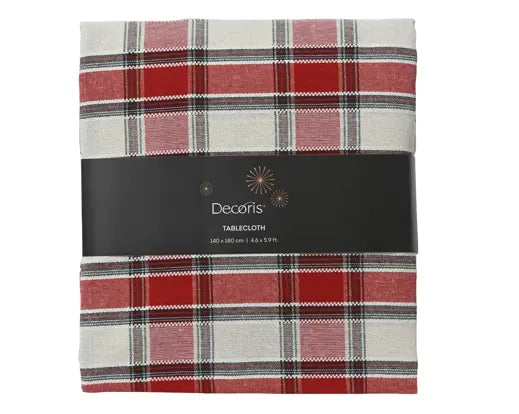 Cotton Rectangular Tartan Check Tablecloth