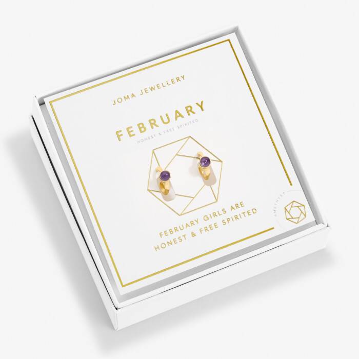 Joma Jewellery A Little 'Birthstone' Gold Plated Hoop Earrings