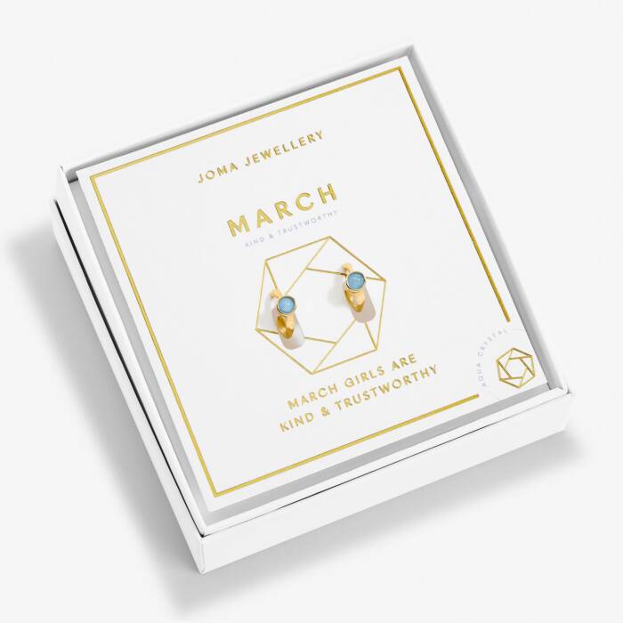 Joma Jewellery A Little 'Birthstone' Gold Plated Hoop Earrings
