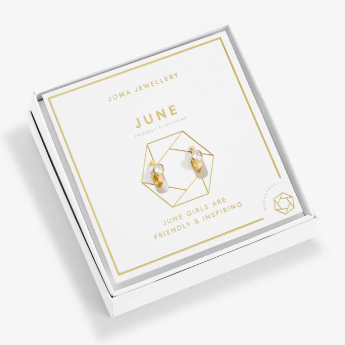 Joma Jewellery A Little 'Birthstone' Gold Plated Hoop Earrings