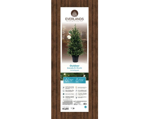 Everlands Grandis Artificial Outdoor Tree with Warm White LED's 120cm