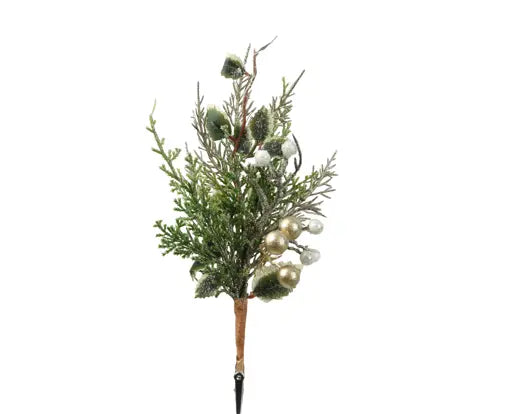 Champagne Clip Glitter Leaves Berries