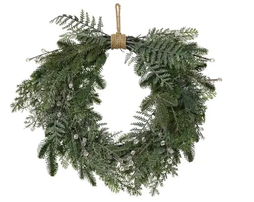 Artificial Wreath with Ice Cubes