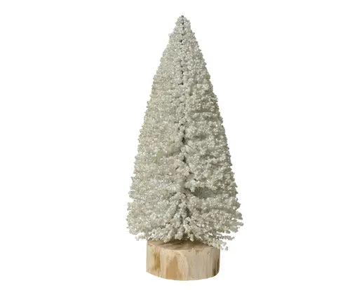 Everlands Brush Mini Tree White with Pearls Indoor 24cm