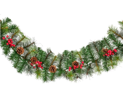 Kaemingk Ipswich Garland Frosted 270cm
