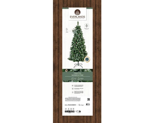 Everlands Frosted Norwich Pine Artificial Tree