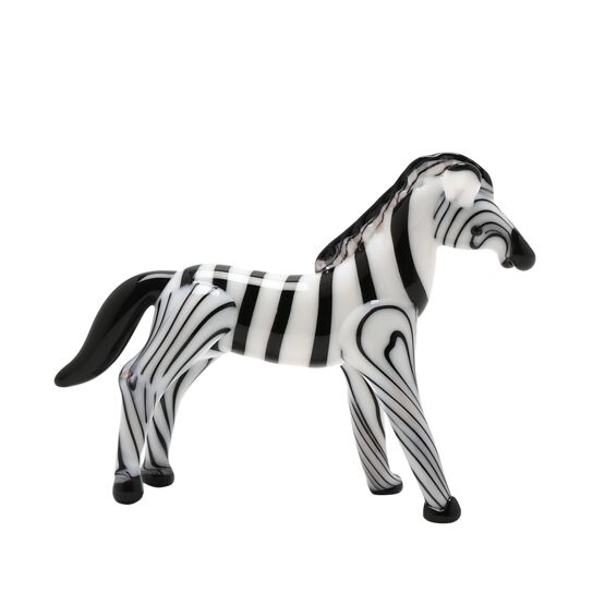 Stratton Objets d'art Miniature Glass Figurine - Zebra