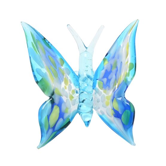 Stratton Objets d'art Miniature Glass Figurine - Blue Butterfly