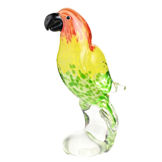 Stratton Objets d'art Glass Figurine - Tropical Parrot