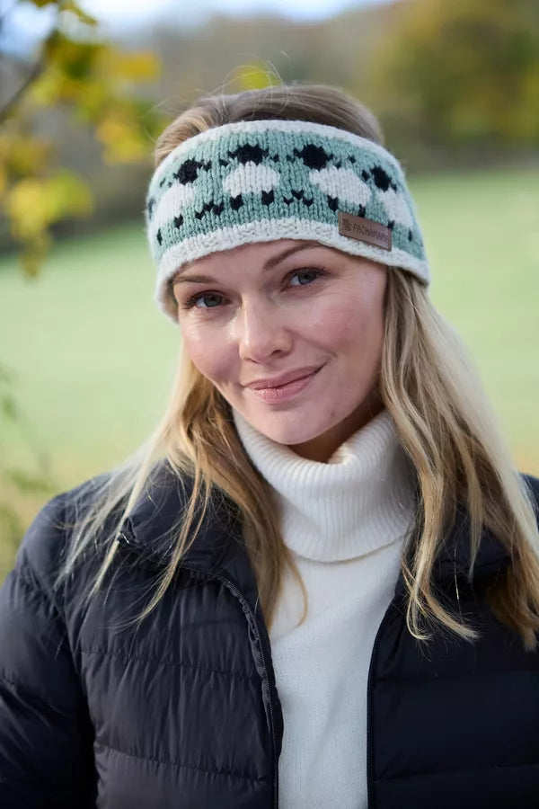 Pachamama Merino Sheep Headband Green
