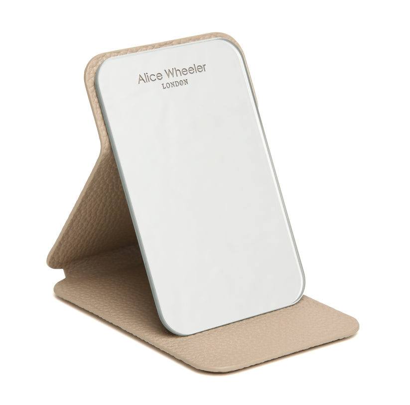 Alice Wheeler Mini Folding Mirror Stone