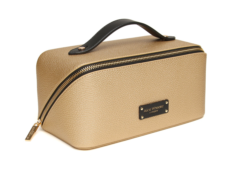 Alice Wheeler Kensington Train Case Gold