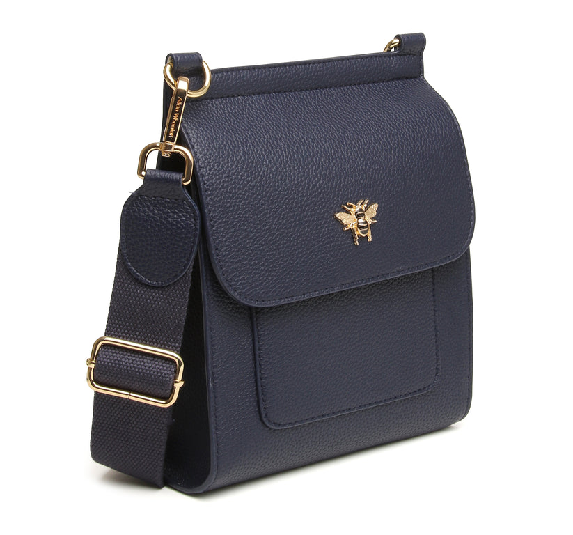 Alice Wheeler Bloomsbury Crossbody Bag Navy