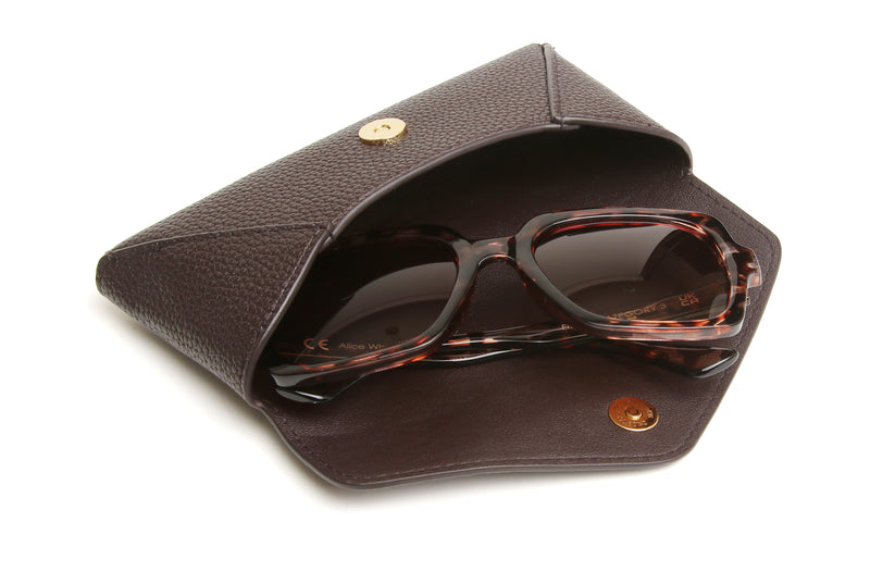 Alice Wheeler Kensington Glasses Case Chocolate