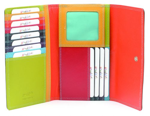 Golunski Caribbean Ladies Wallet Purse Black Tropical