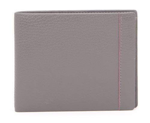 Golunski Painted Edge Gents Notecase Grey & Pink