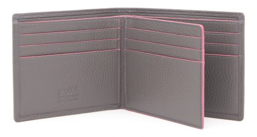 Golunski Painted Edge Gents Notecase Grey & Pink