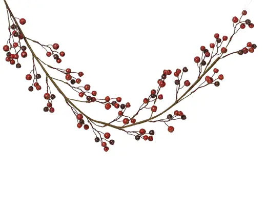 Everlands Garland Twigs & Berries Red 5cm x 5cm x 130cm