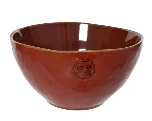 Bowl Stoneware Round Reactive Glaze Oxblood