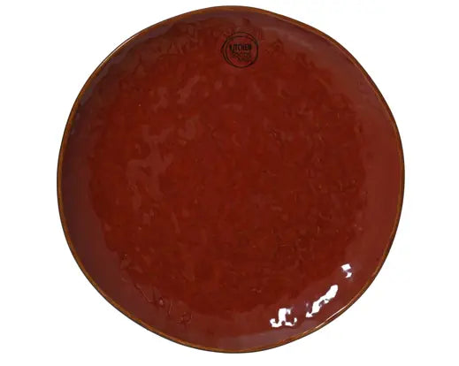 Dinner Plate Glazed Stoneware Oxblood