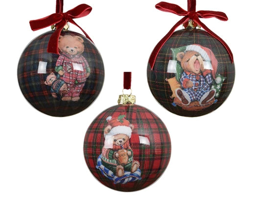Kaemingk Bauble Foam Bear 3 Assorted