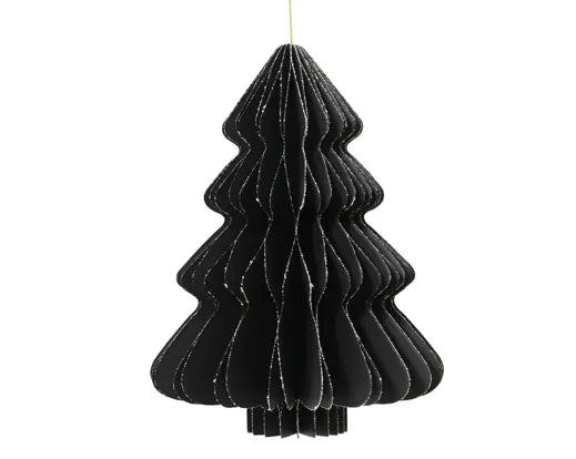 Tree Paper Gold Glitter Black