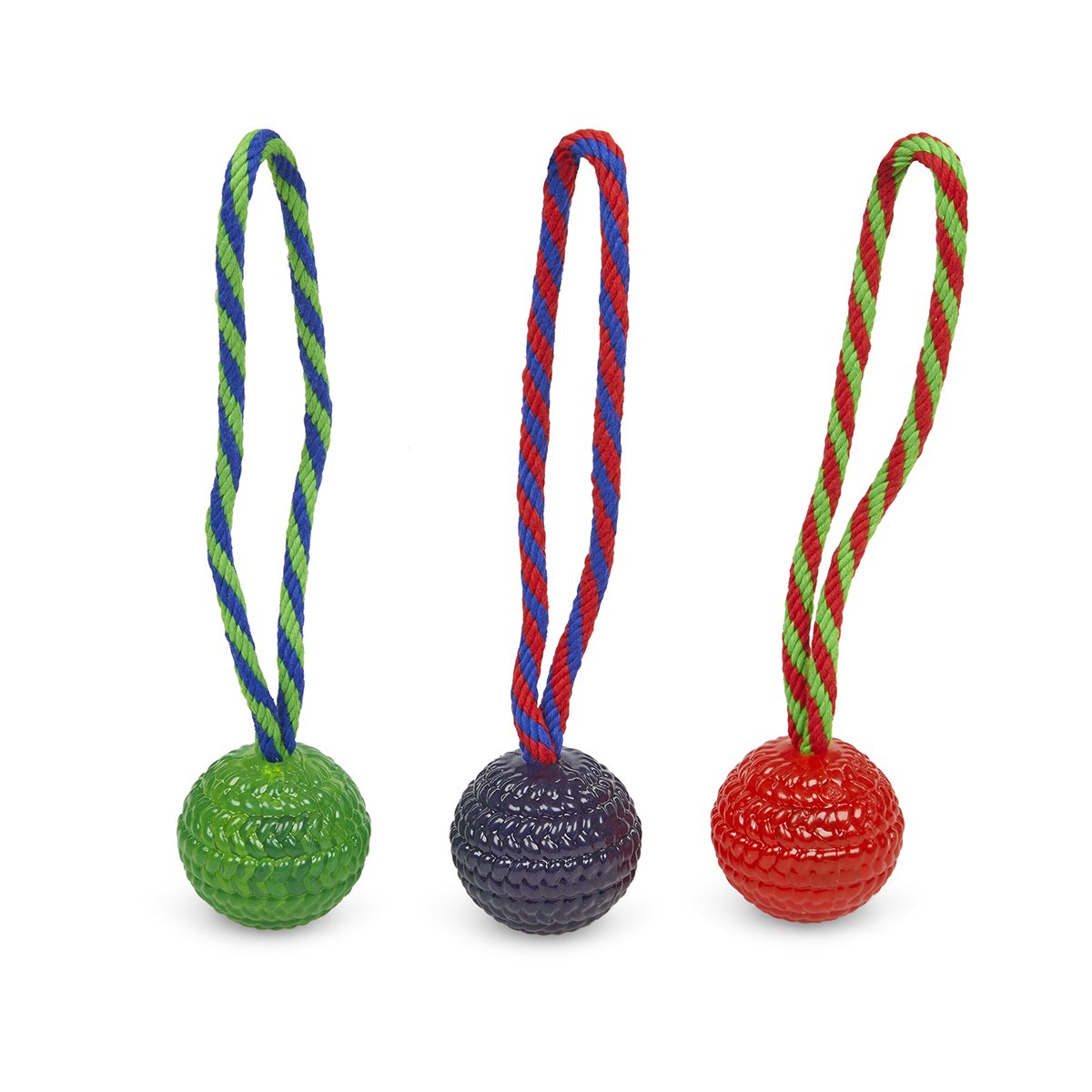Pet Face Toyz Chew Ball On A Rope Dog Toy Single