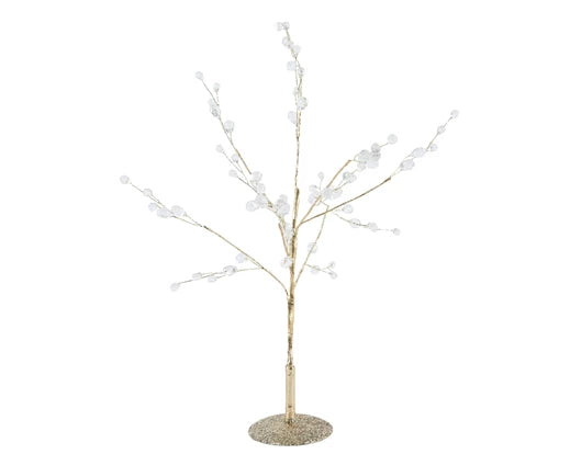 Kaemingk Tree Acrylic Beads Gold/Clear H40cm