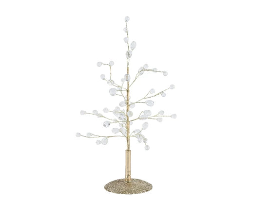 Kaemingk Tree Acrylic Beads Gold/Clear H40cm