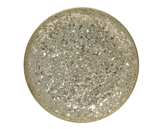 Deco Plate Iron Round Silver
