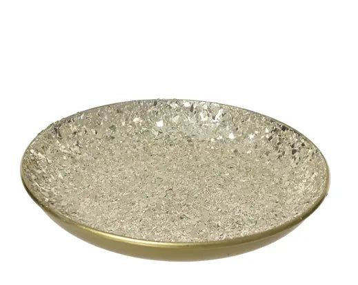 Deco Plate Iron Round Silver