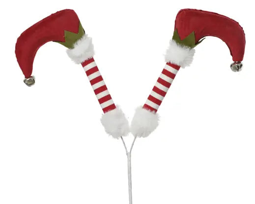Decoris Velvet Elf Legs On Pick