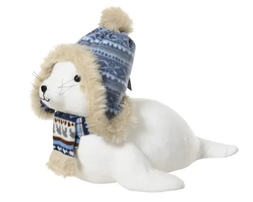 Seal Polyester Scarf & Hat H23cm