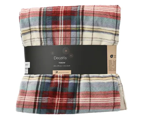 Polyester Checks Print Throw