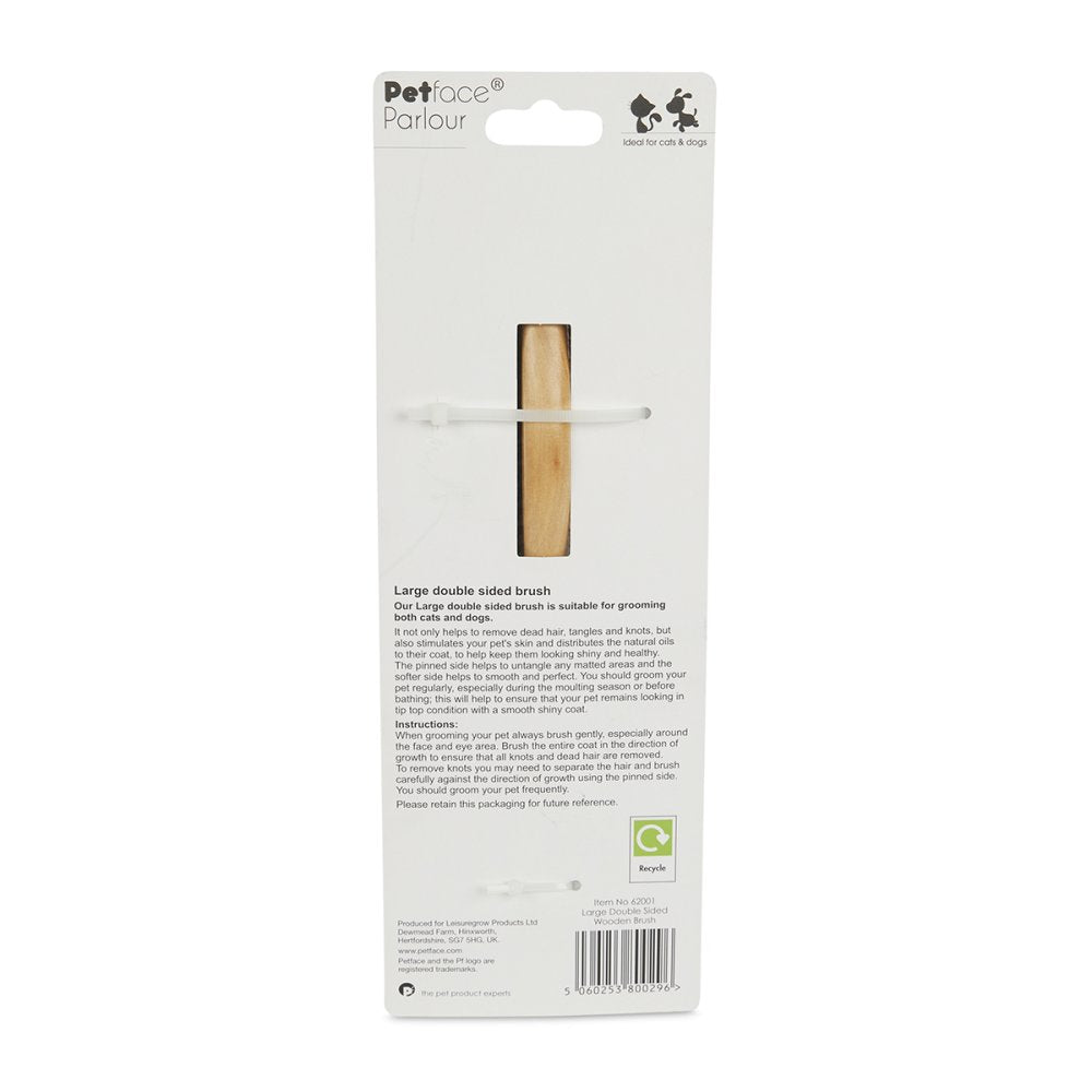 Petface Wooden Double Sided Brush
