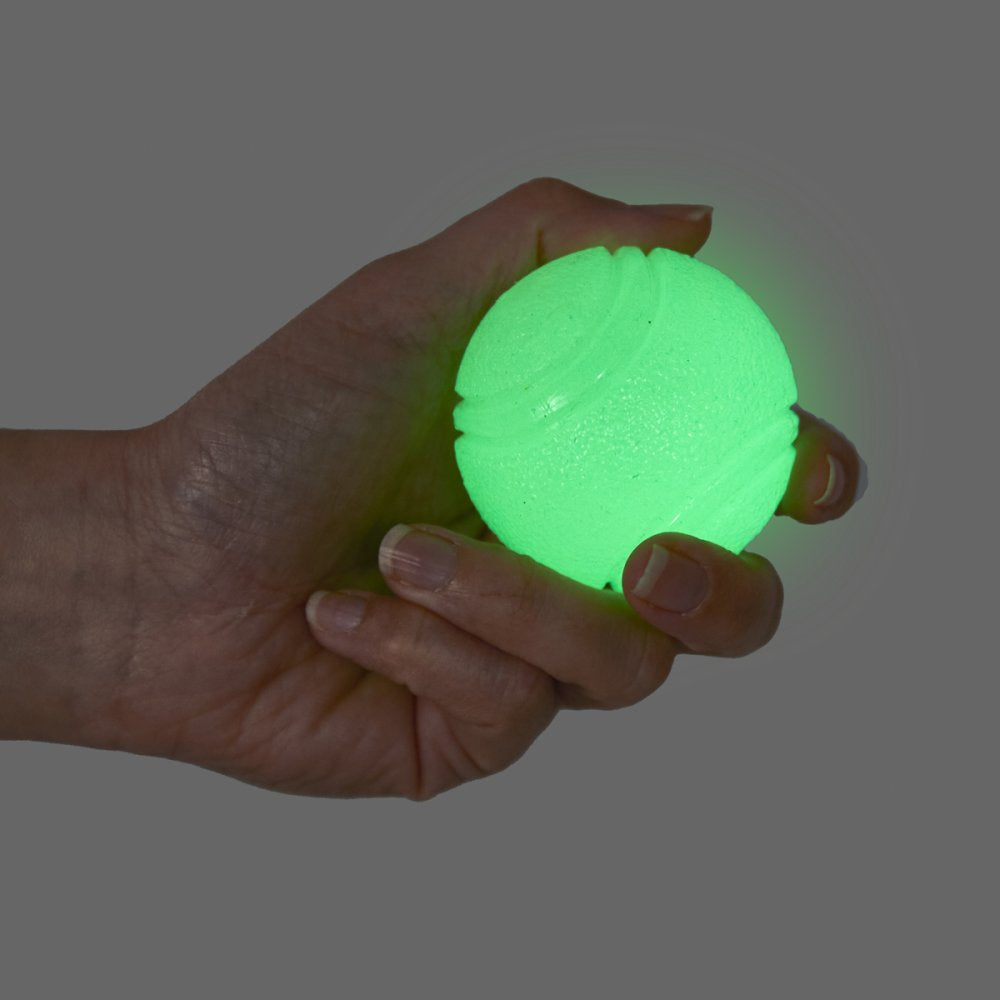 Petface Outdoor Paws Glow In The Dark Ball Dog Toy 6.5cm